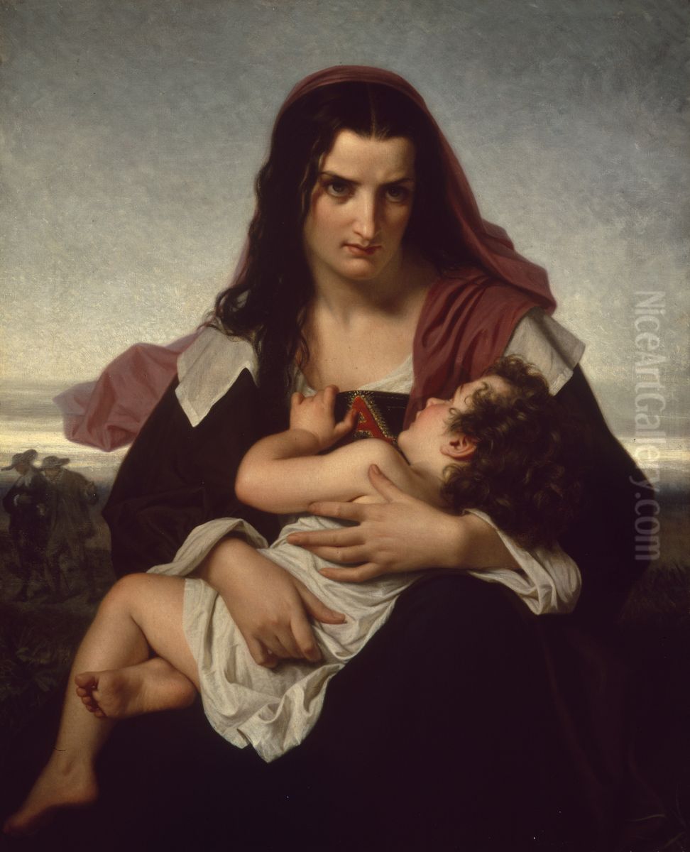 The Scarlet Letter Oil Painting by Hugues Merle