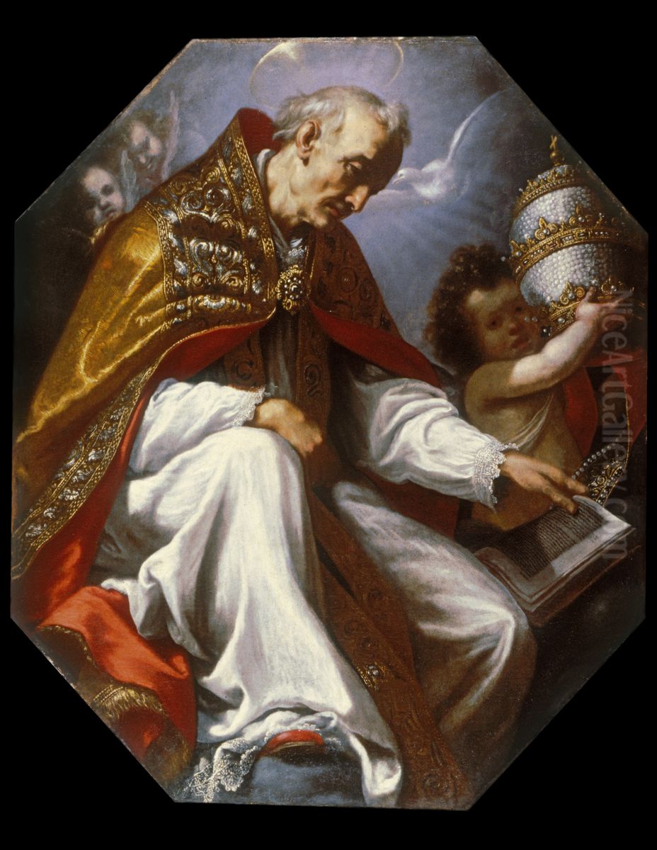 Saint Gregory the Great Oil Painting by Jacopo Vignali