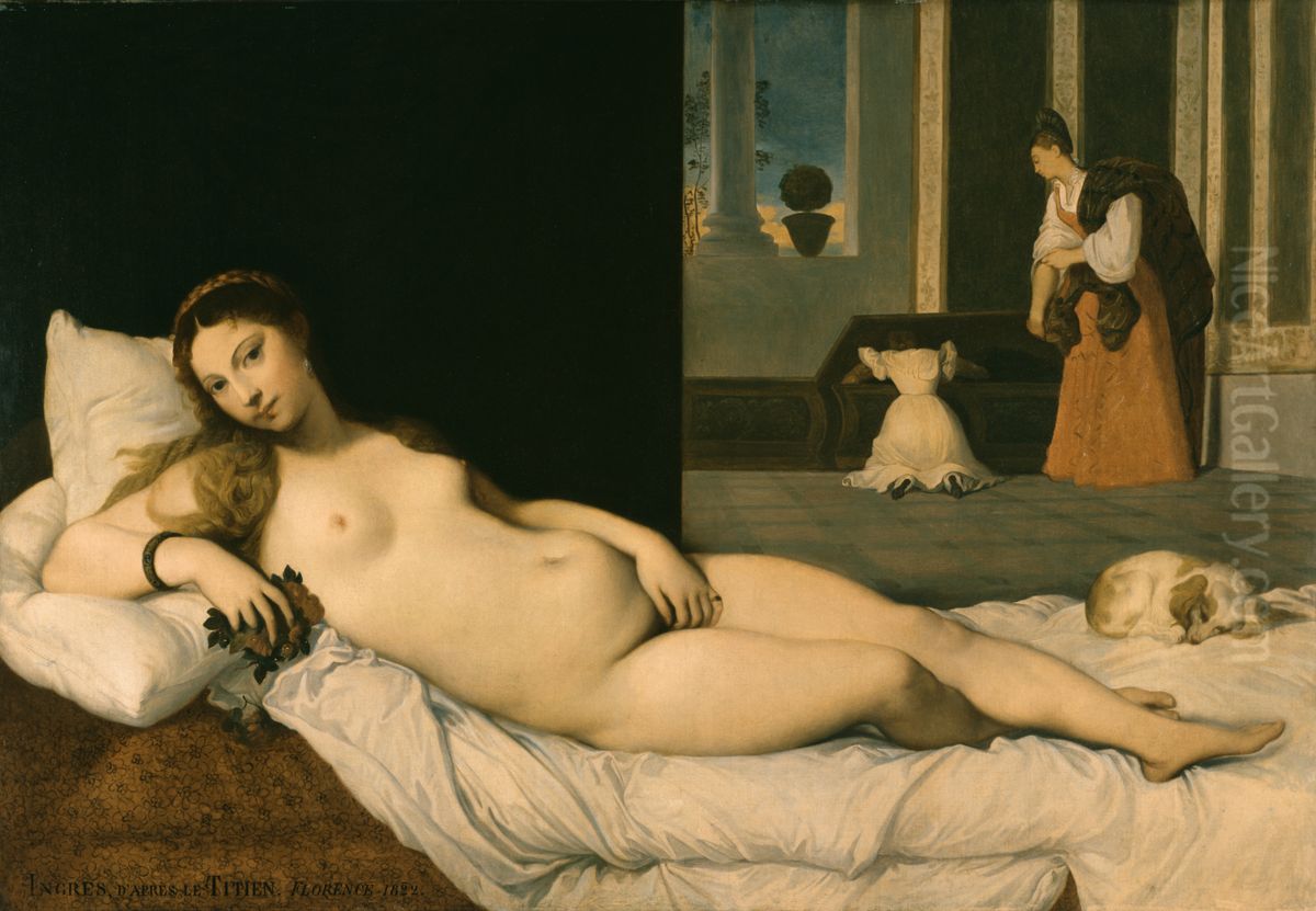 Reclining Venus Oil Painting by Jean Auguste Dominique Ingres