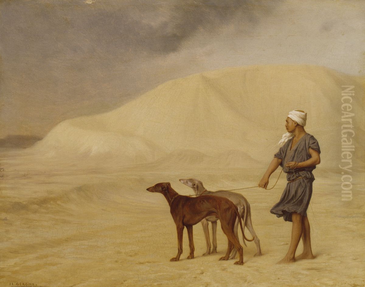 On the Desert Oil Painting by Jean-Leon Gerome