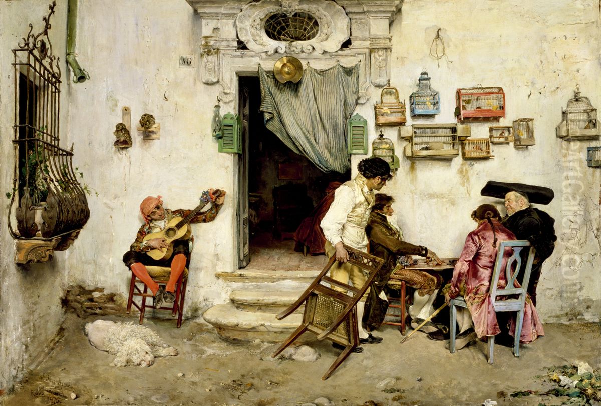 Figaro's Shop Oil Painting by Jose Jimenez Aranda