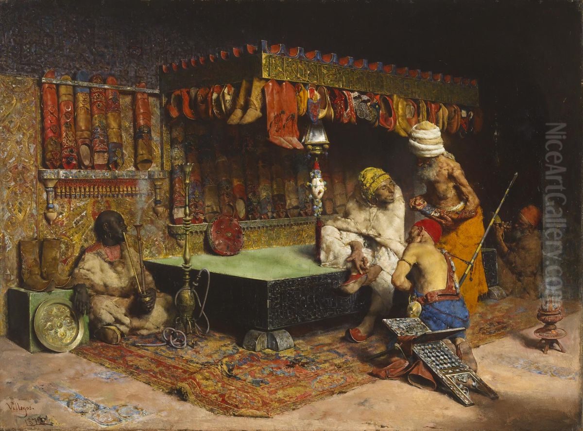 The Slipper Merchant Oil Painting by Jose Villegas Cordero