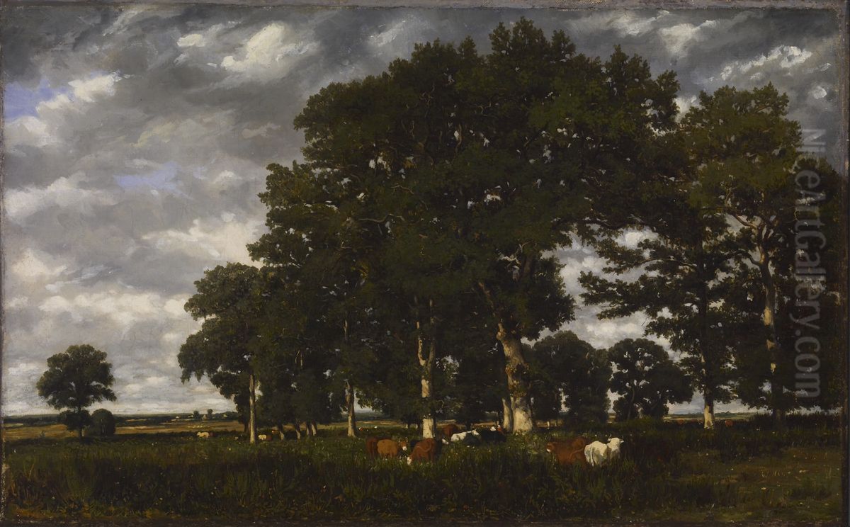 A Bright Day Oil Painting by Jules Dupre