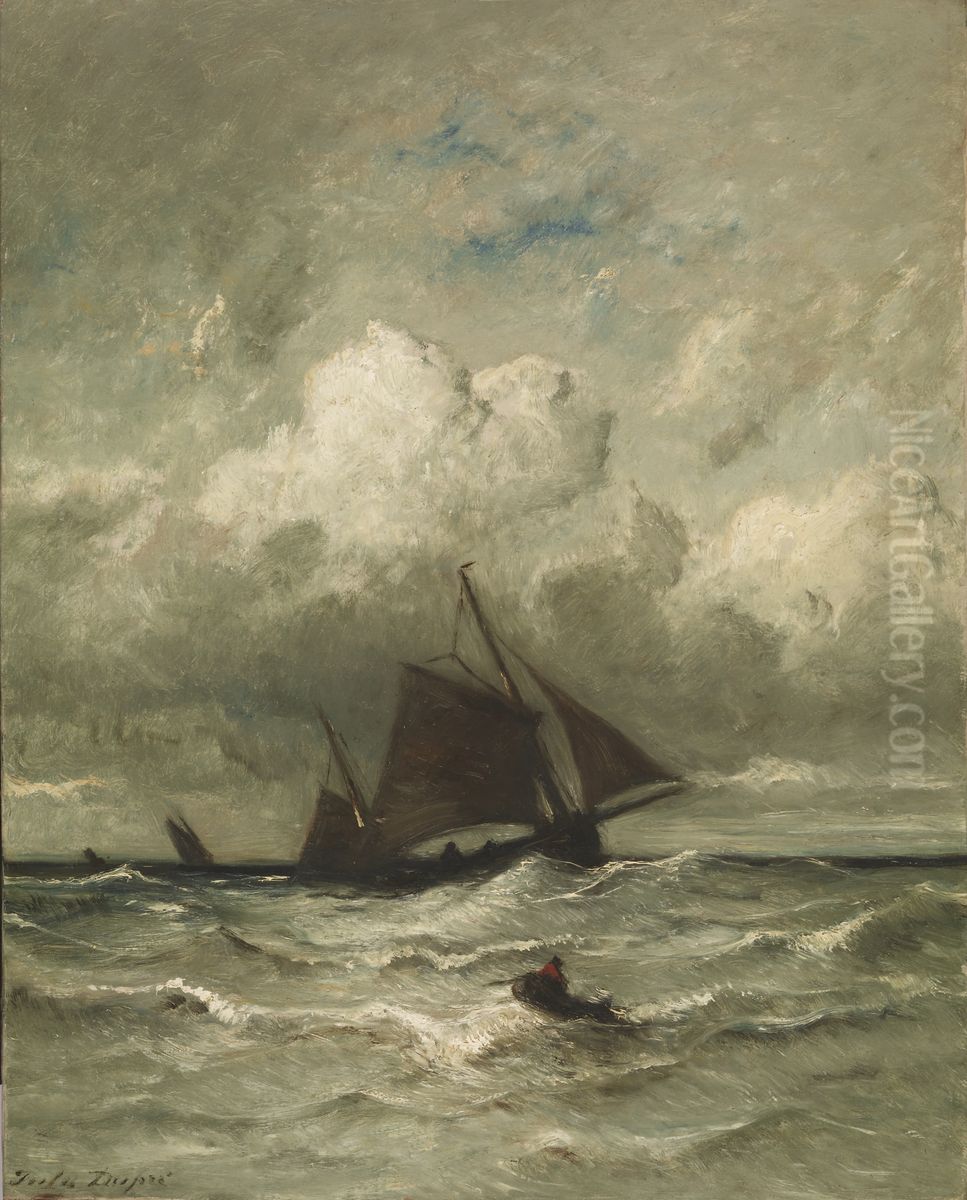At Sea Oil Painting by Jules Dupre