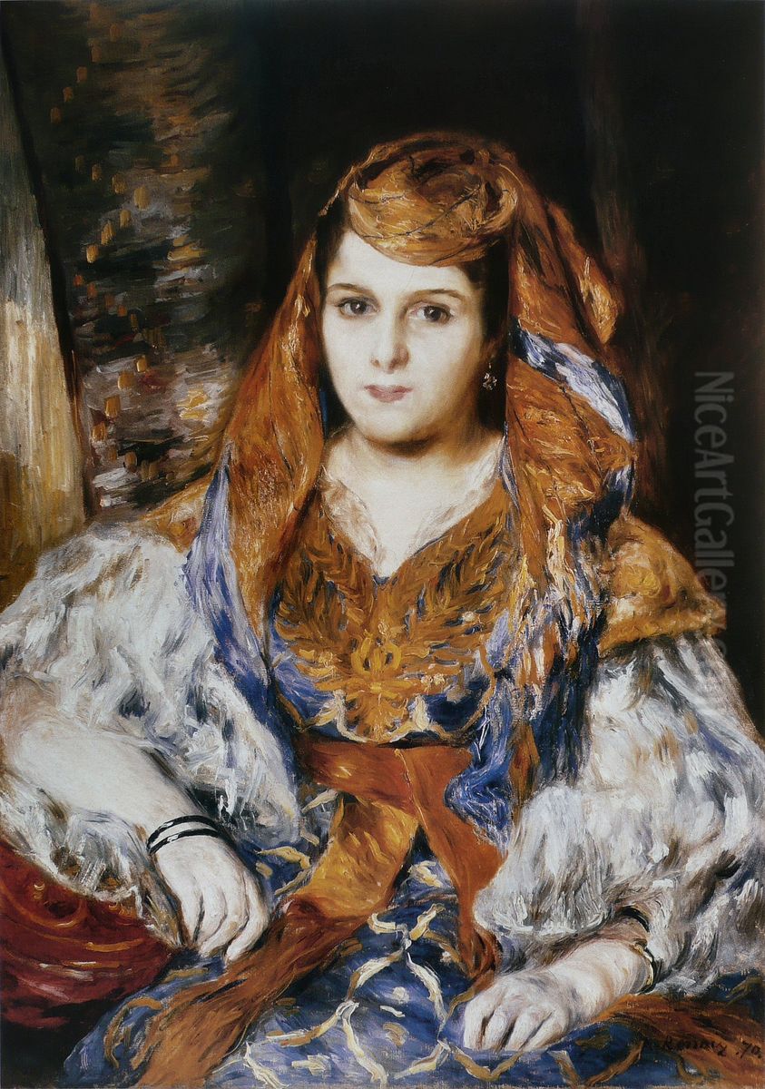 Madame Clementine Valensi Stora (L'Algerienne) Oil Painting by Pierre Auguste Renoir