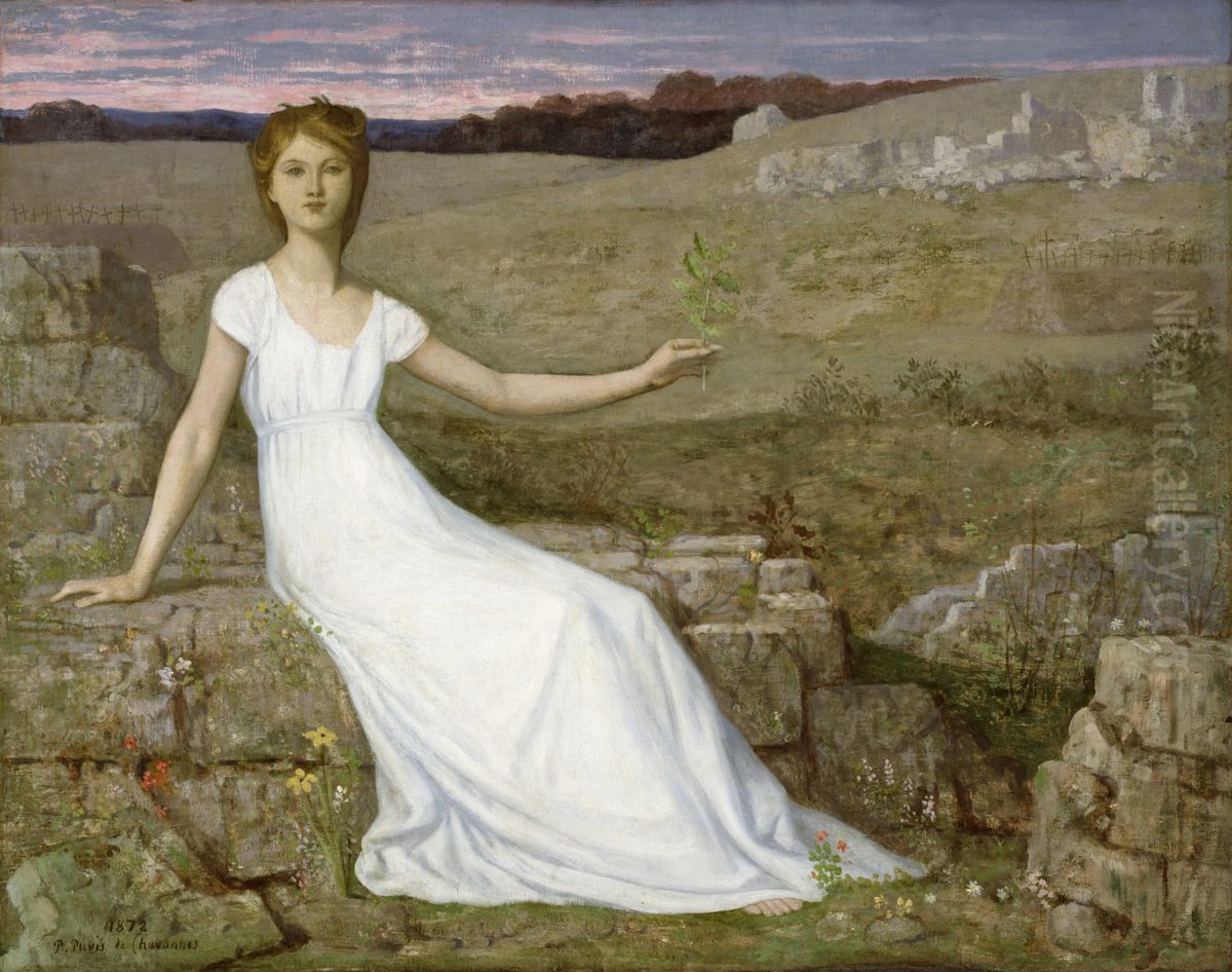 Hope Oil Painting by Pierre Puvis de Chavannes