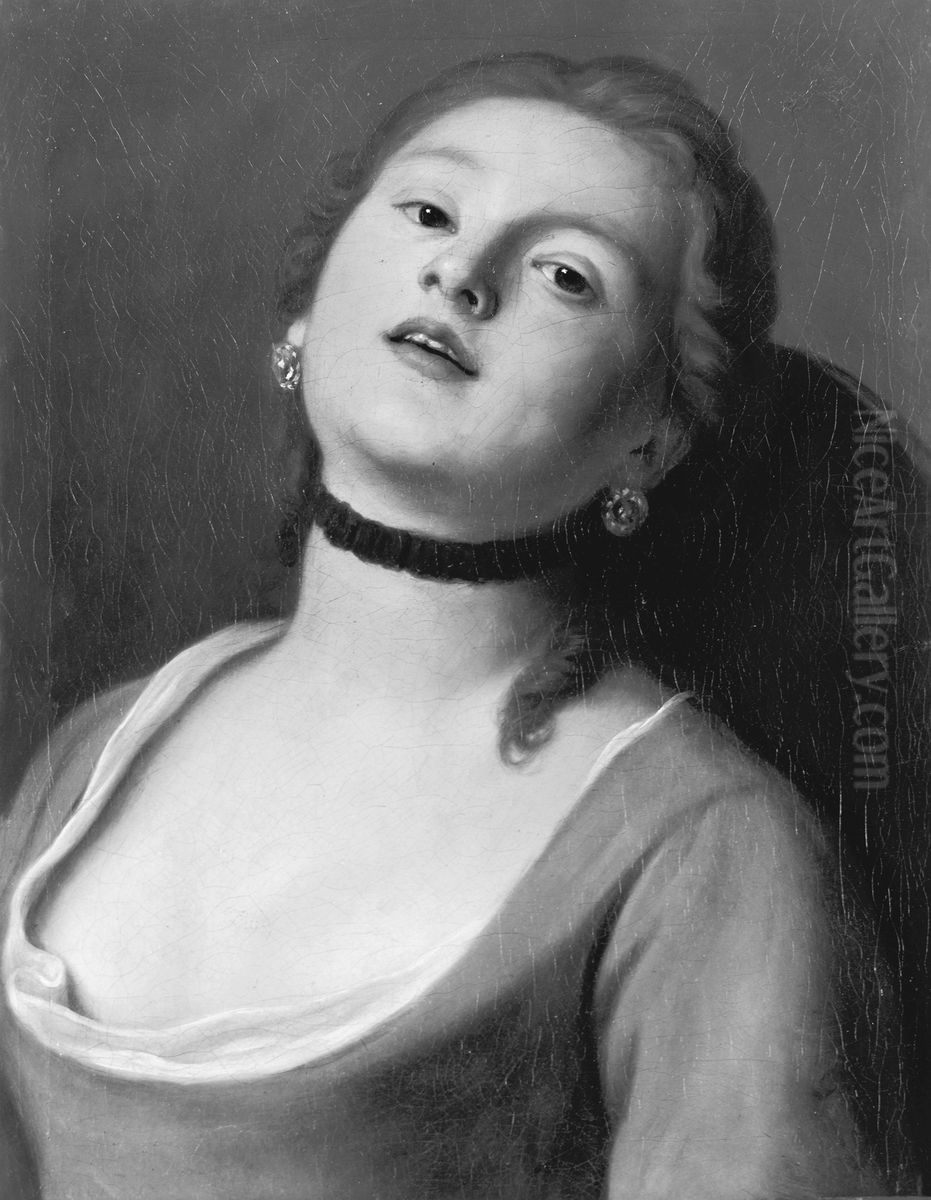 Young Russian Woman Oil Painting by Pietro Rotari