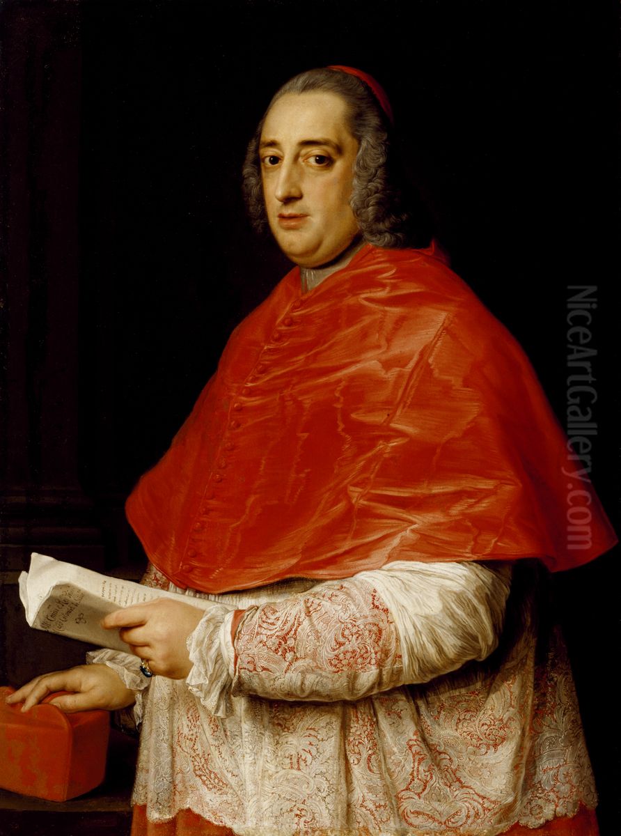 Portrait of Cardinal Prospero Colonna di Sciarra Oil Painting by Pompeo Batoni