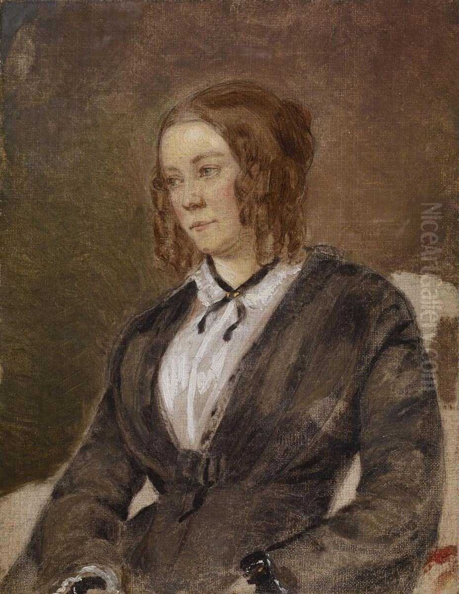 Portrait of a Seated Woman Oil Painting by Richard Caton Woodville, Sr.