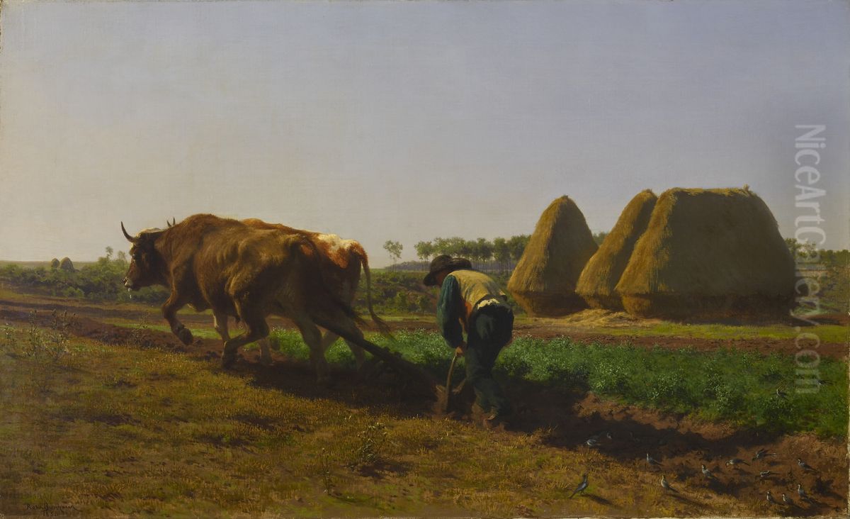 Ploughing Scene Oil Painting by Rosa Bonheur
