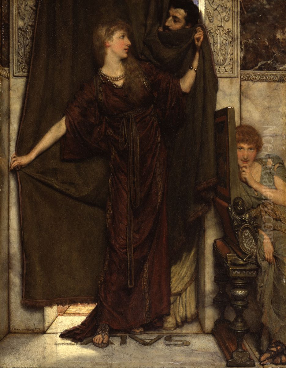 My Sister Is Not In Oil Painting by Lawrence Alma-Tadema