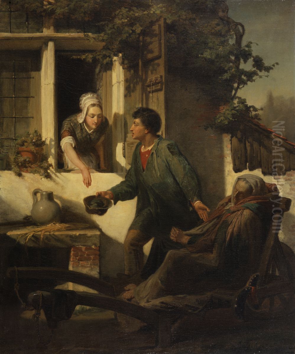 The Blind Beggar Oil Painting by Lawrence Alma-Tadema