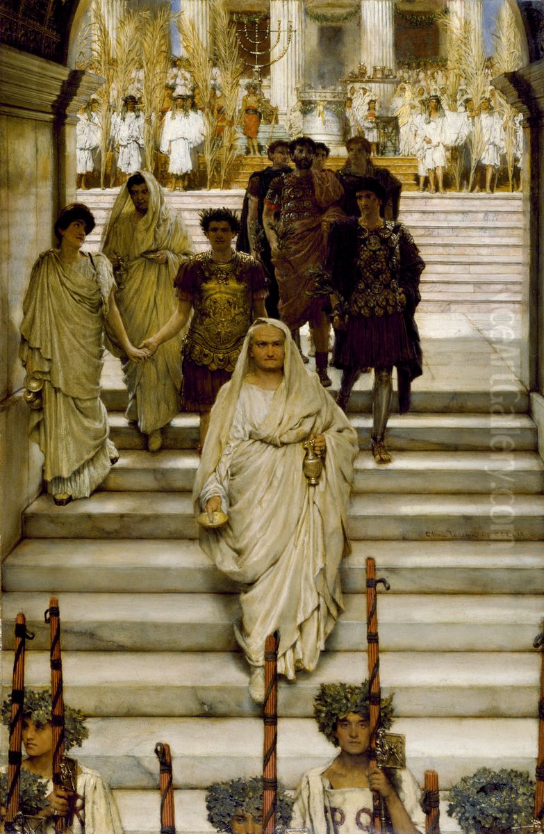 The Flavians Oil Painting by Lawrence Alma-Tadema