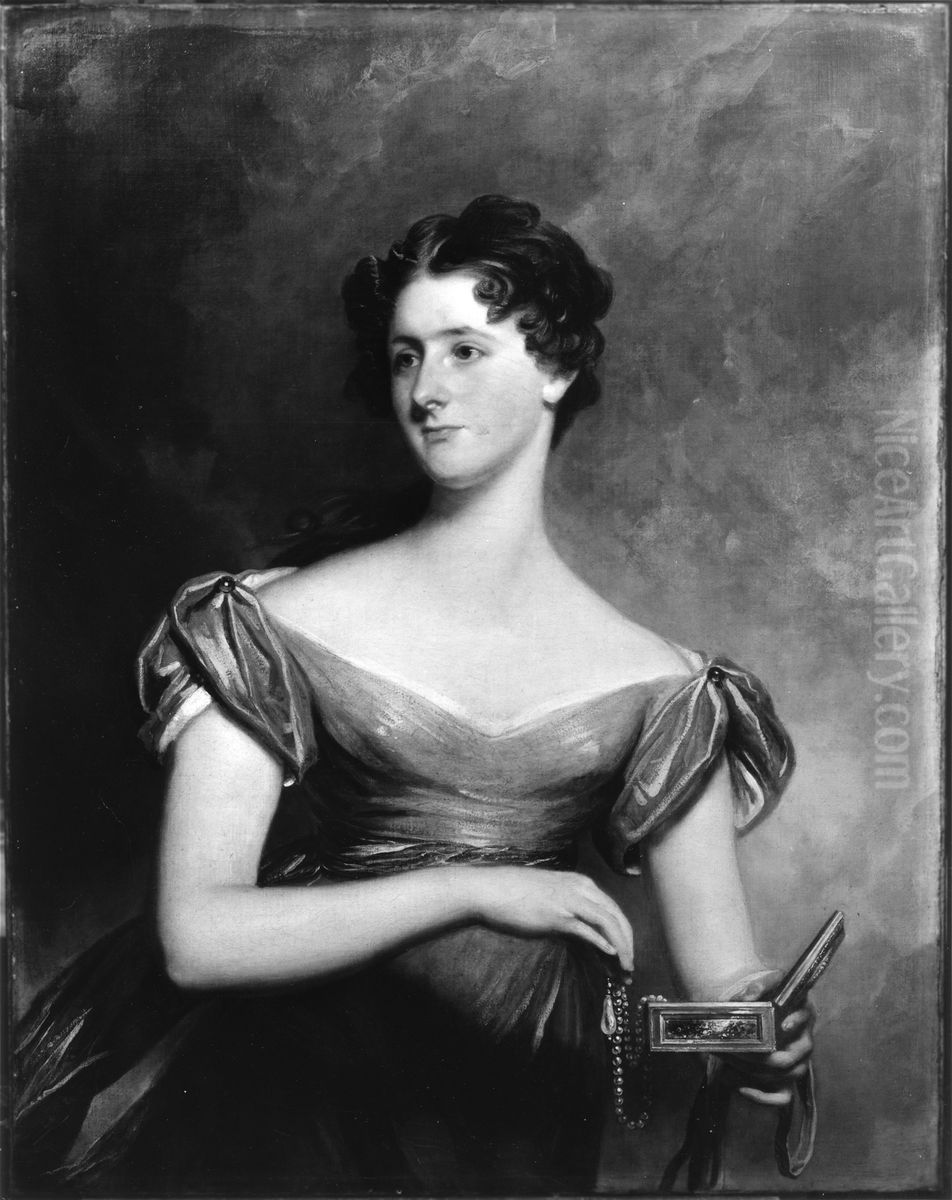 Portrait of Miss Moffat Oil Painting by Martin Archer Shee