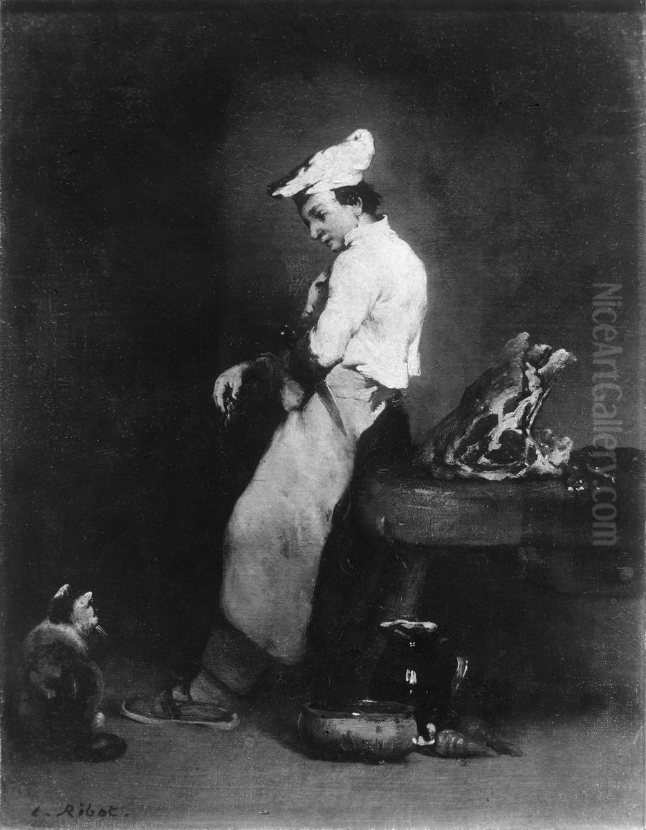 The Young Cook Oil Painting by Augustin Theodule Ribot
