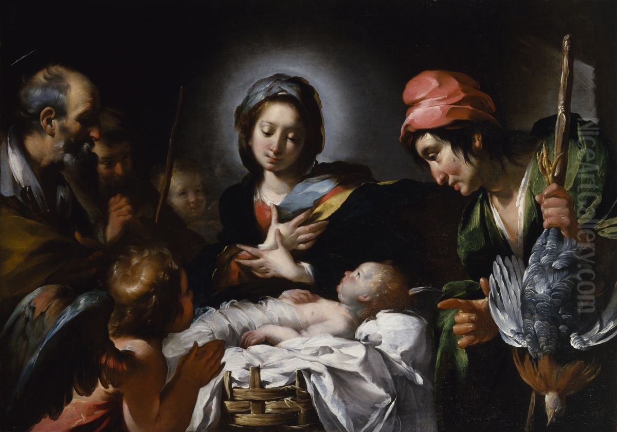 The Adoration of the Shepherds Oil Painting by Bernardo Strozzi