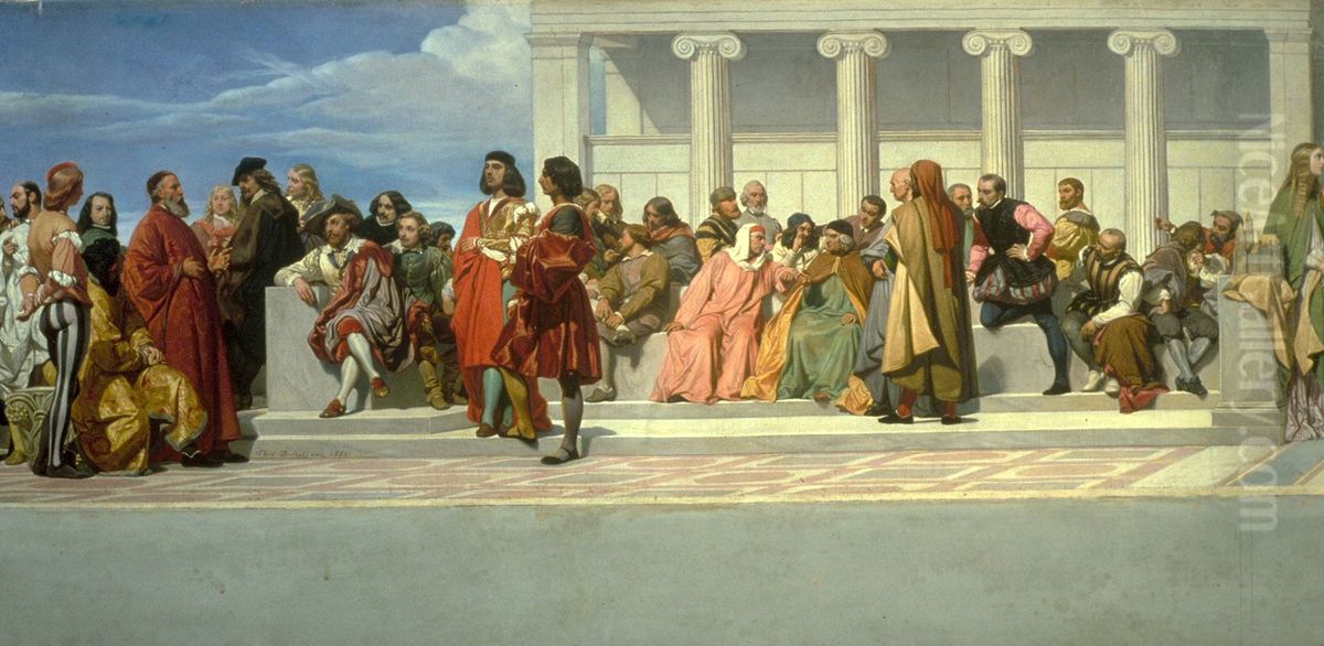 Replica of The Hemicycle Oil Painting by Charles Beranger