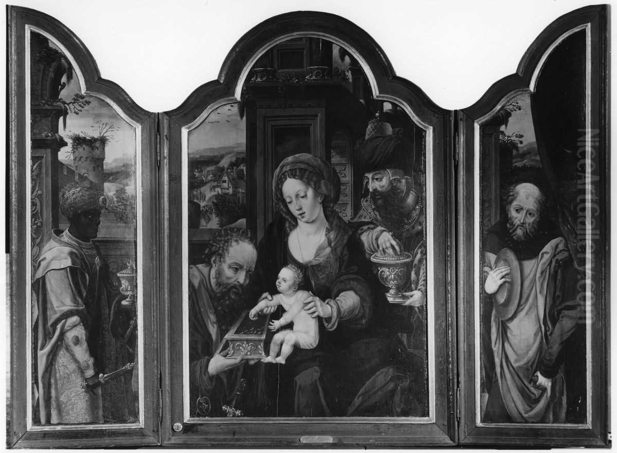 Adoration of the Magi Oil Painting by Pieter Coecke van Aelstand workshop