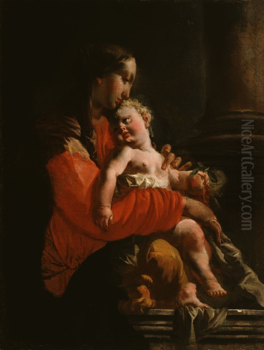Virgin and Child Oil Painting by Giovanni Battista Tiepolo