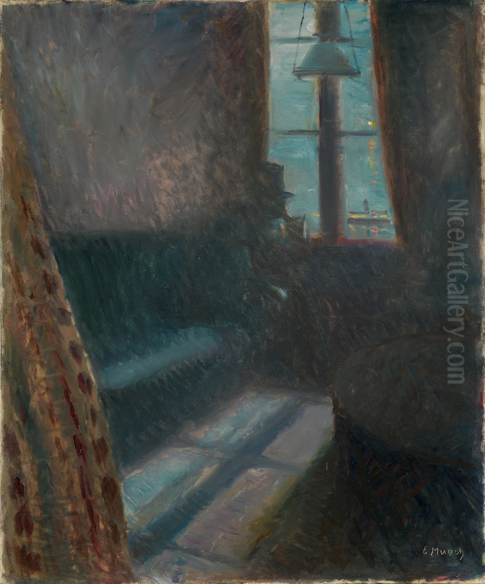 Night in Saint-Cloud Oil Painting by Edvard Munch