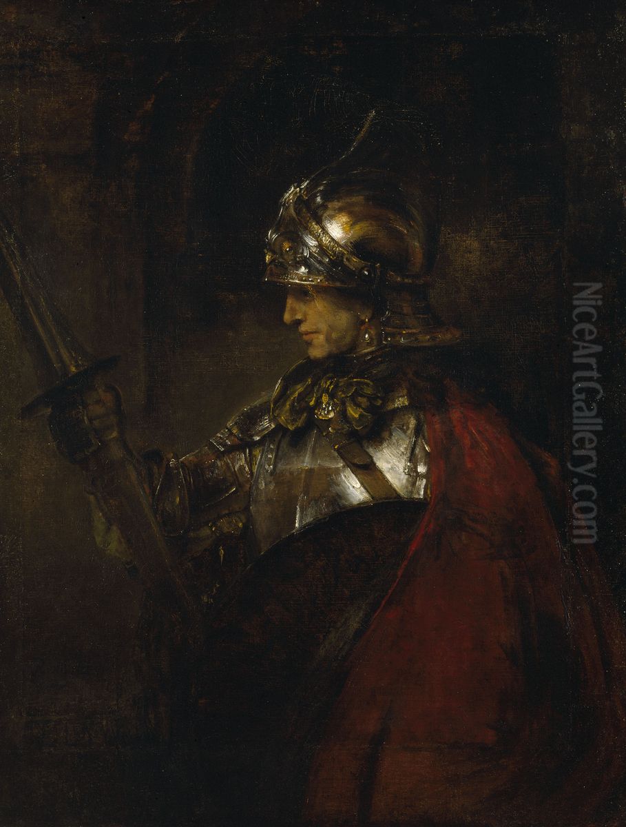 Homme en armure Oil Painting by Rembrandt