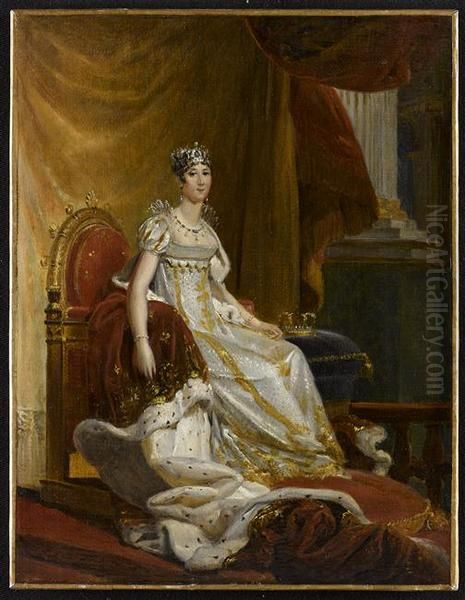 Josephine in coronation costume Oil Painting by Francois Gerard