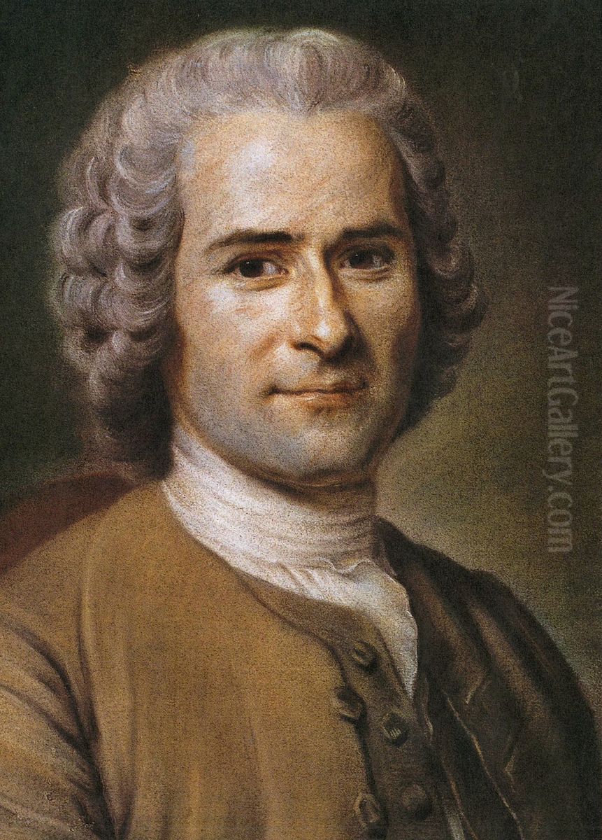Portrait ofJean-Jacques Rousseau(1712-1778) Oil Painting by Maurice Quentin de La Tour