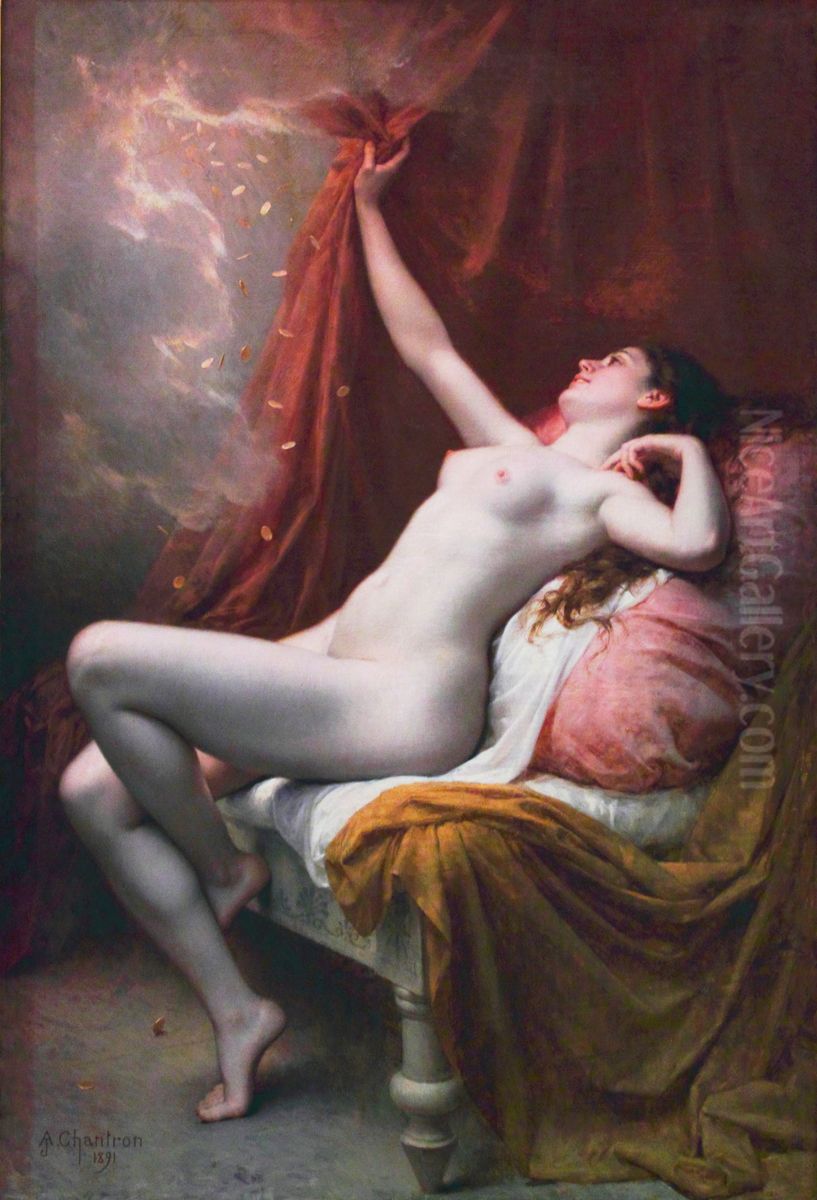Danae Oil Painting by Alexandre Jacques Chantron