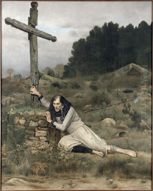 Scene from the Chouannerie Oil Painting by Auguste-Emile Bellet