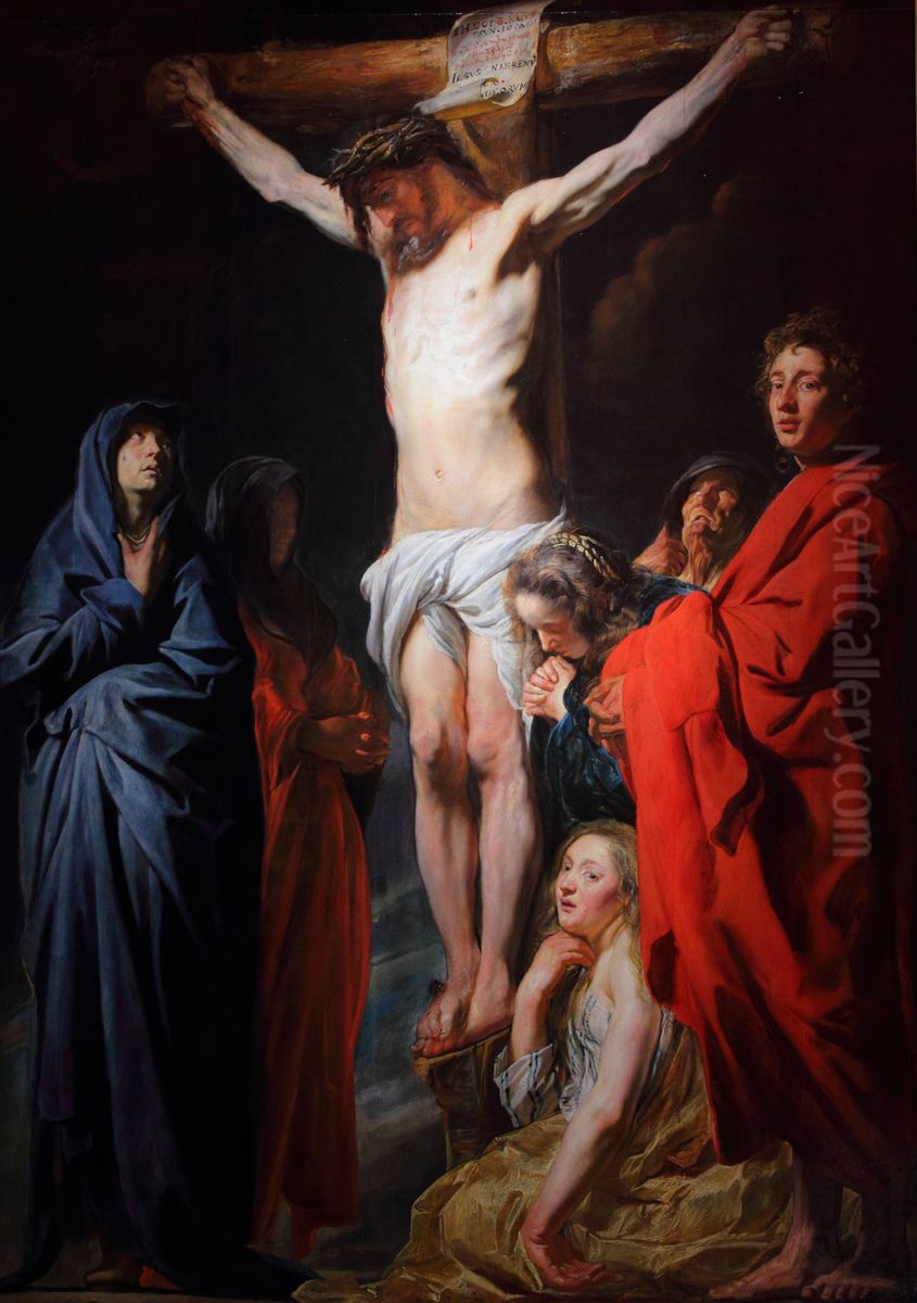 Crucifixion Oil Painting by Jacob Jordaens