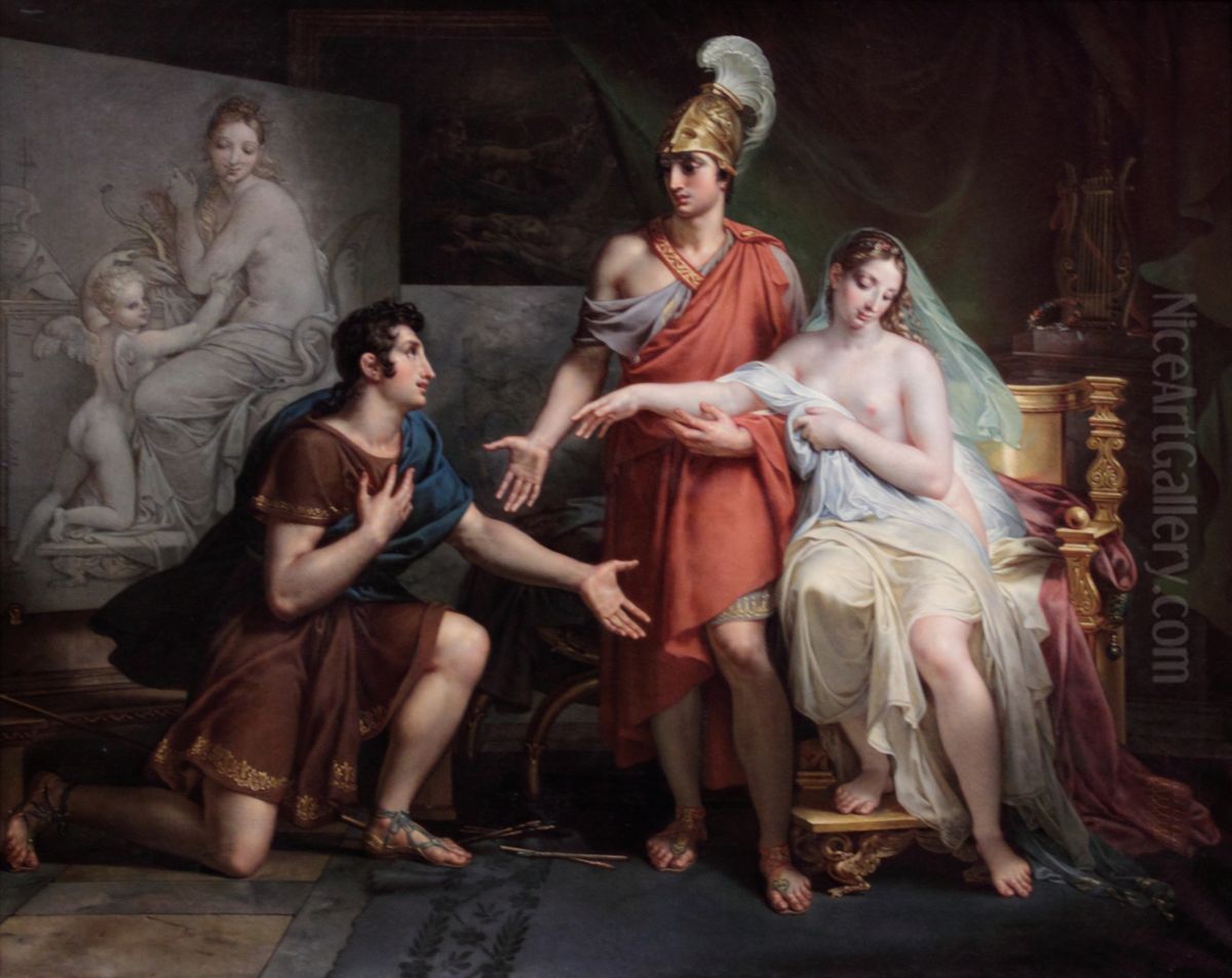 Alexander the Great Giving Campaspe to Apelles Oil Painting by Charles Meynier