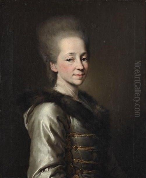 Portrait de Maria Ivanovna Narychkine (1731-1807), dit auparavant Portrait de la princesse Maria Pavlovna Narychkine Oil Painting by Dmitry Levitzky
