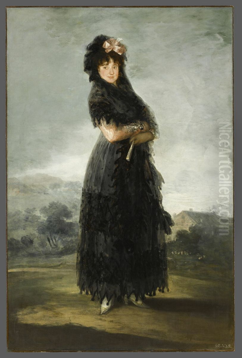 Portrait de Mariana Waldstein, 9e marquise de Santa Cruz ( 1763-1808) Oil Painting by Francisco Goya Fuendetodos