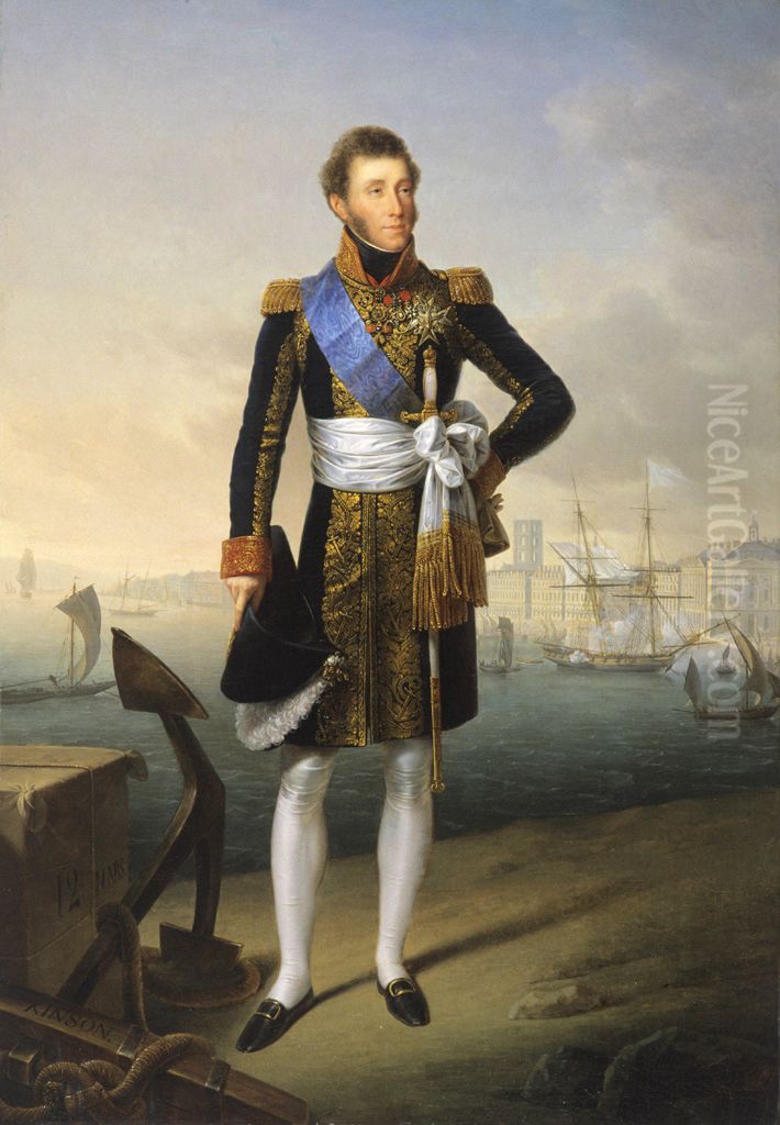 Louis-Antoine d'Artois, duc d'Angouleme (1775-1844), Grand-Amiral de France Oil Painting by Francois Kinson