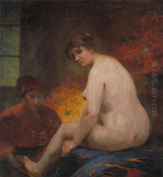 Lucette Oil Painting by Albert Dagnaux