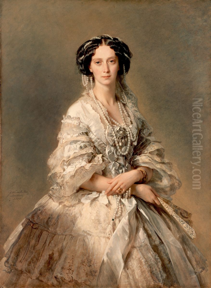 <<Portret imperatricy Marii Aleksandrovny>> Oil Painting by Franz Xavier Winterhalter