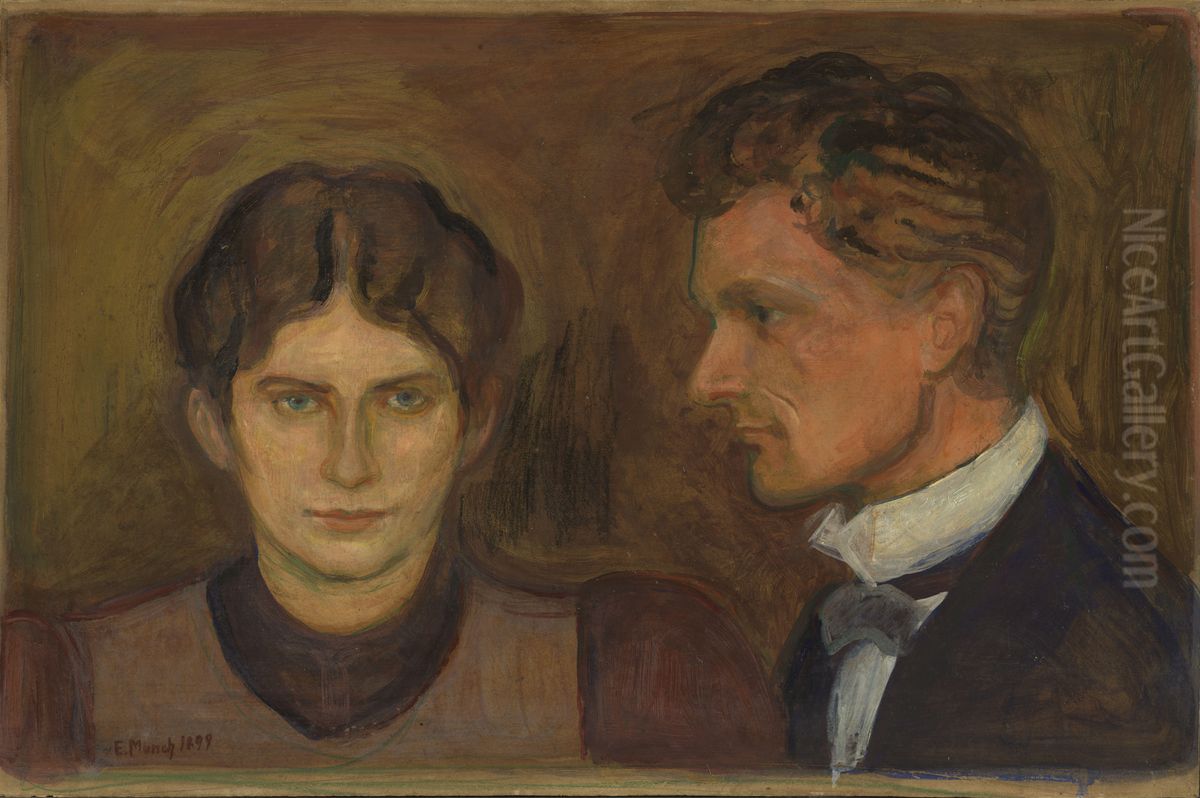 Aase og Harald Norregaard Oil Painting by Edvard Munch