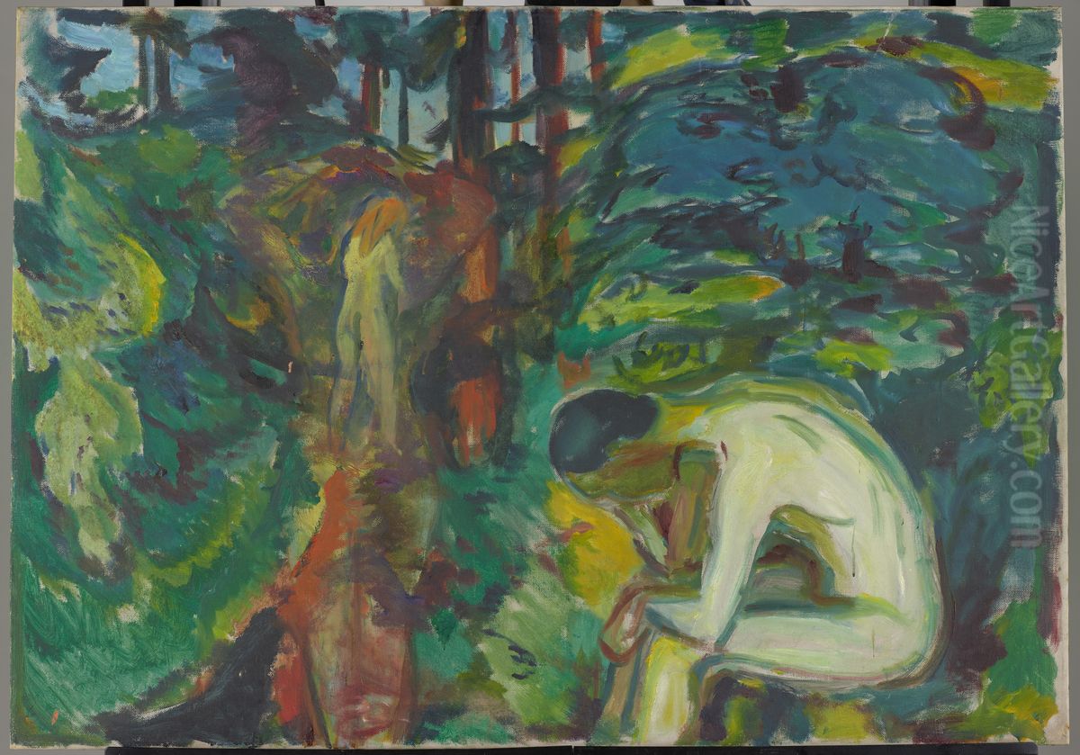 After the Fall Oil Painting by Edvard Munch