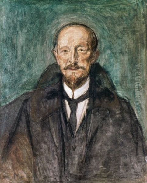 Bildnis Albert Kollmann Oil Painting by Edvard Munch
