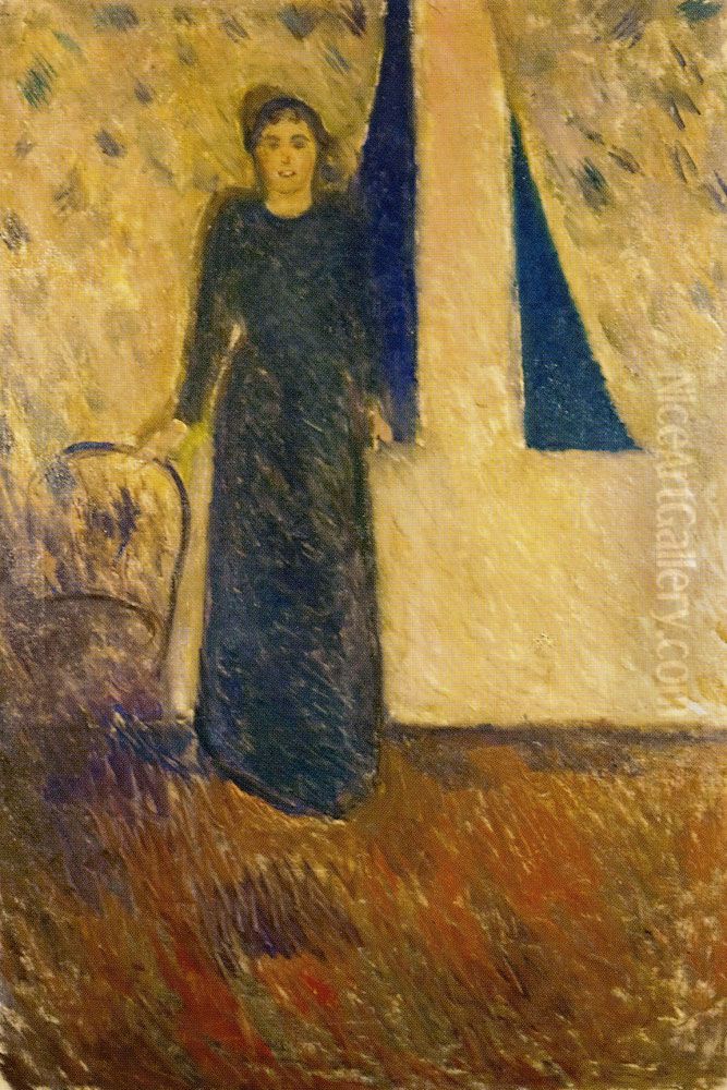 Alexandra Thaulow Oil Painting by Edvard Munch