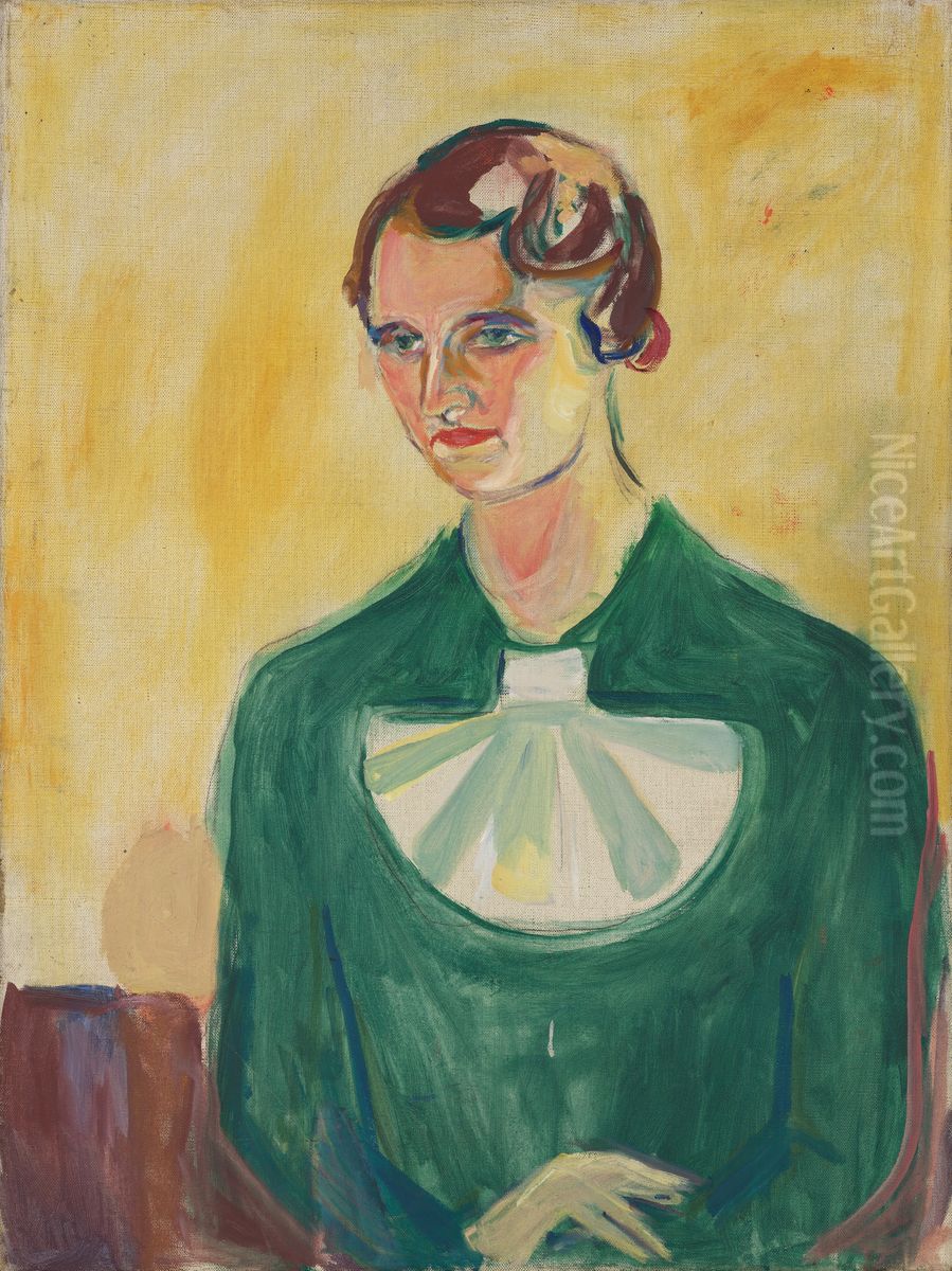 Annie Stenersen Oil Painting by Edvard Munch