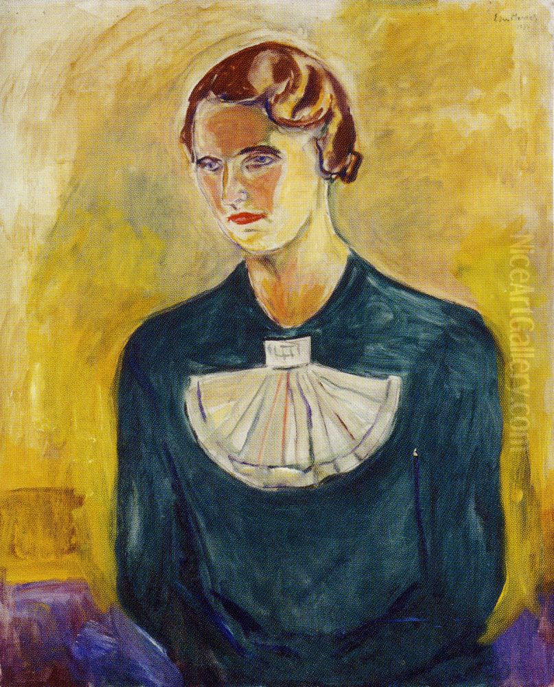 Annie Stenersen Oil Painting by Edvard Munch