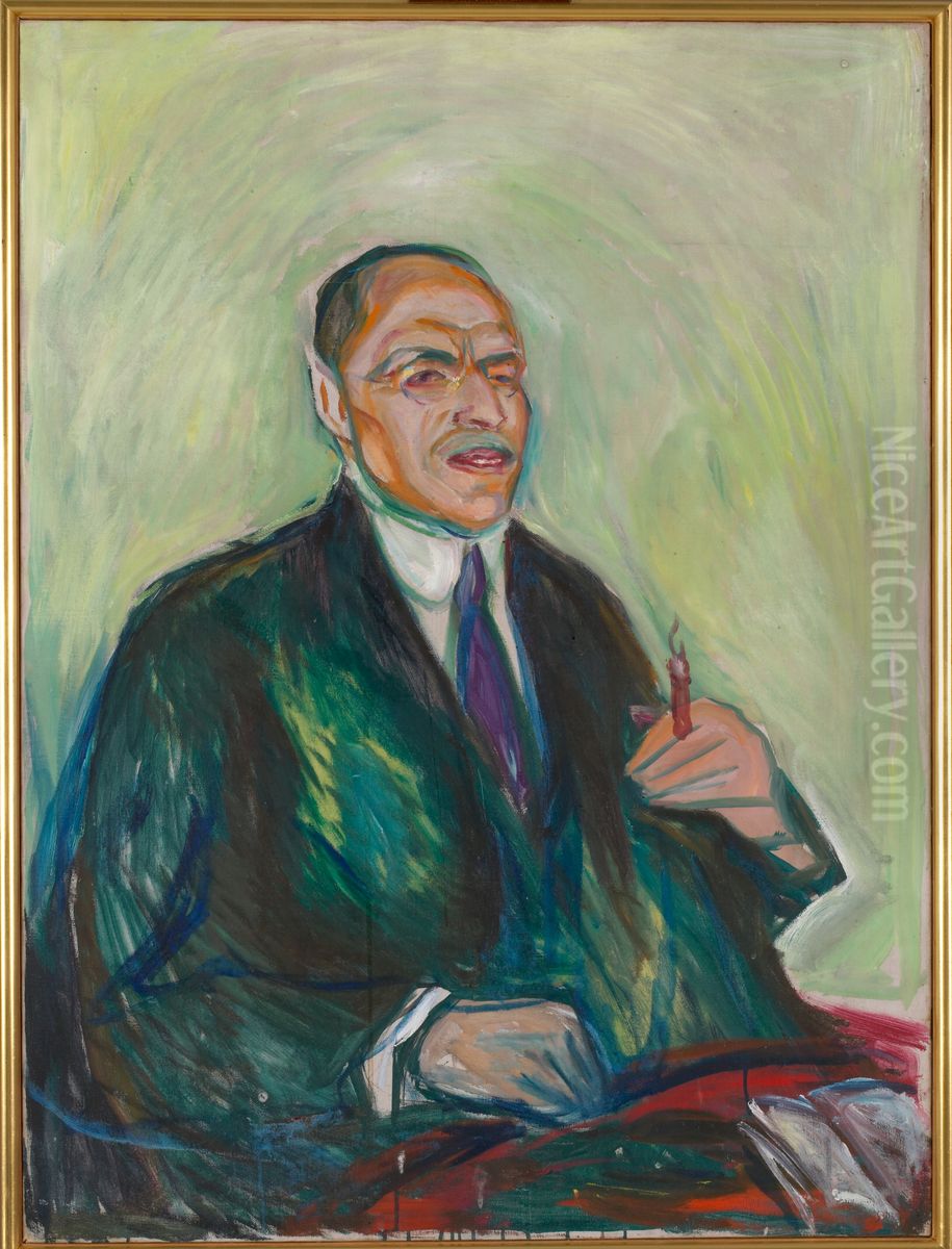 Anton Brunings Oil Painting by Edvard Munch