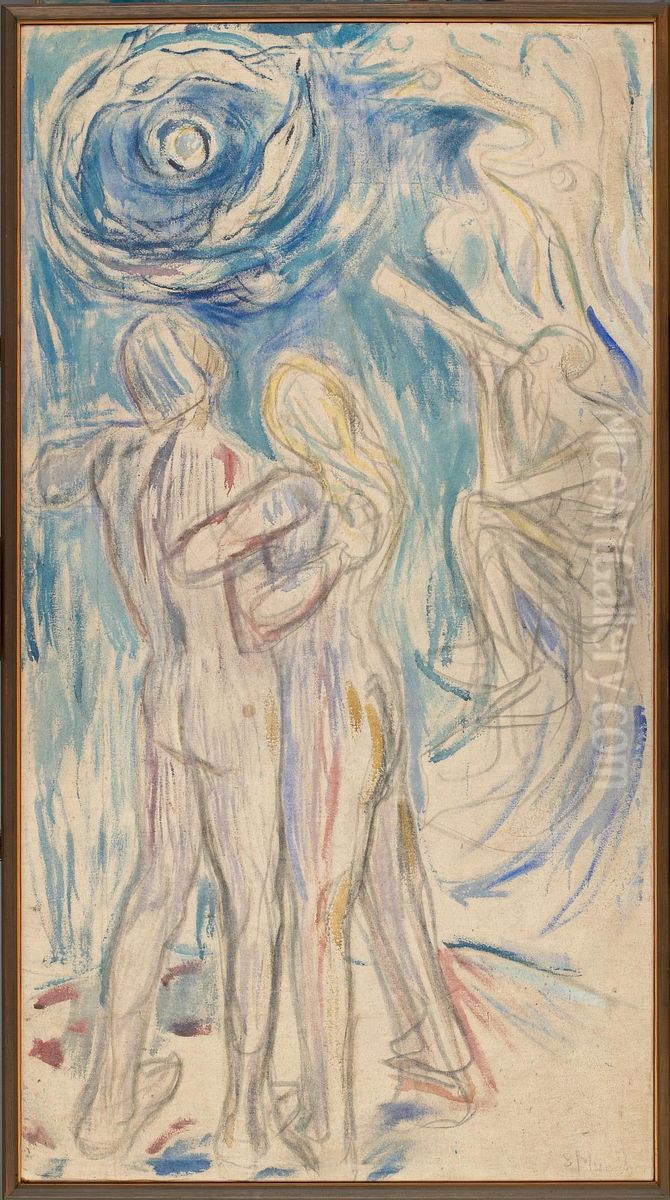 Astronomy Oil Painting by Edvard Munch