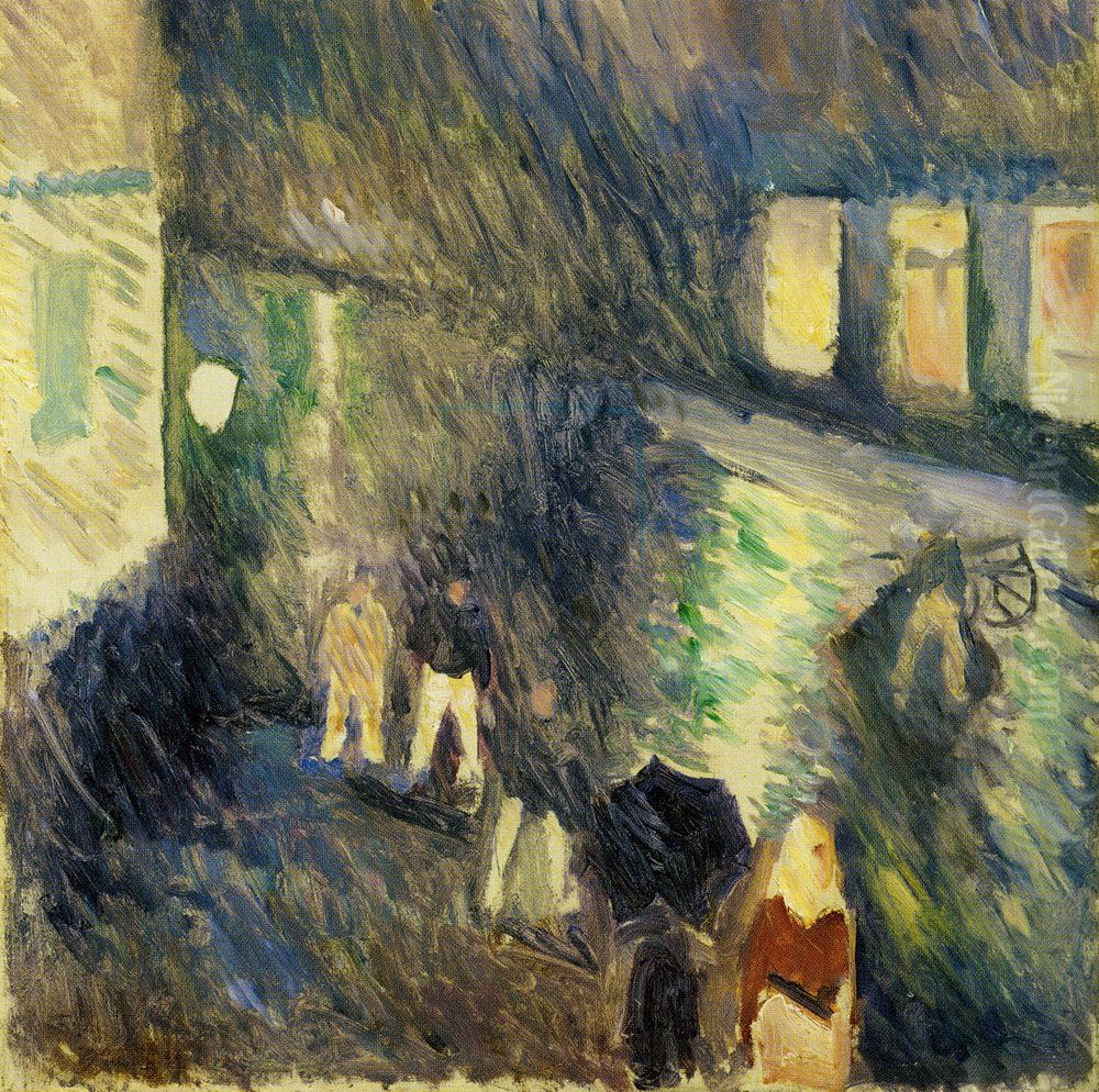 Autumn Rain Oil Painting by Edvard Munch