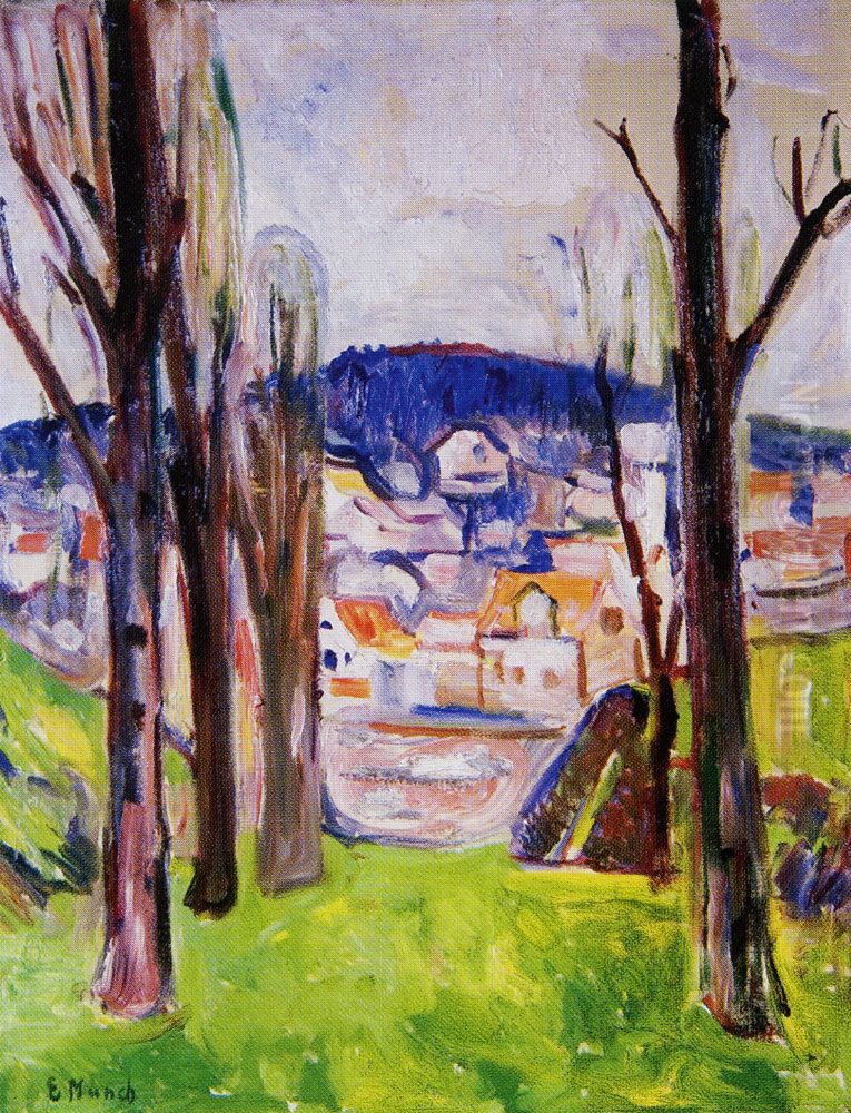 Avenue in Kragero Oil Painting by Edvard Munch