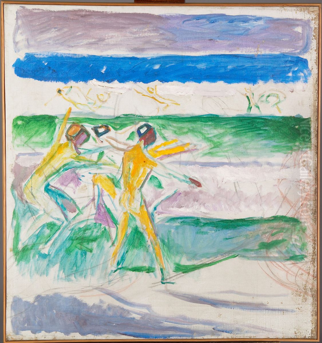 Bathers Oil Painting by Edvard Munch