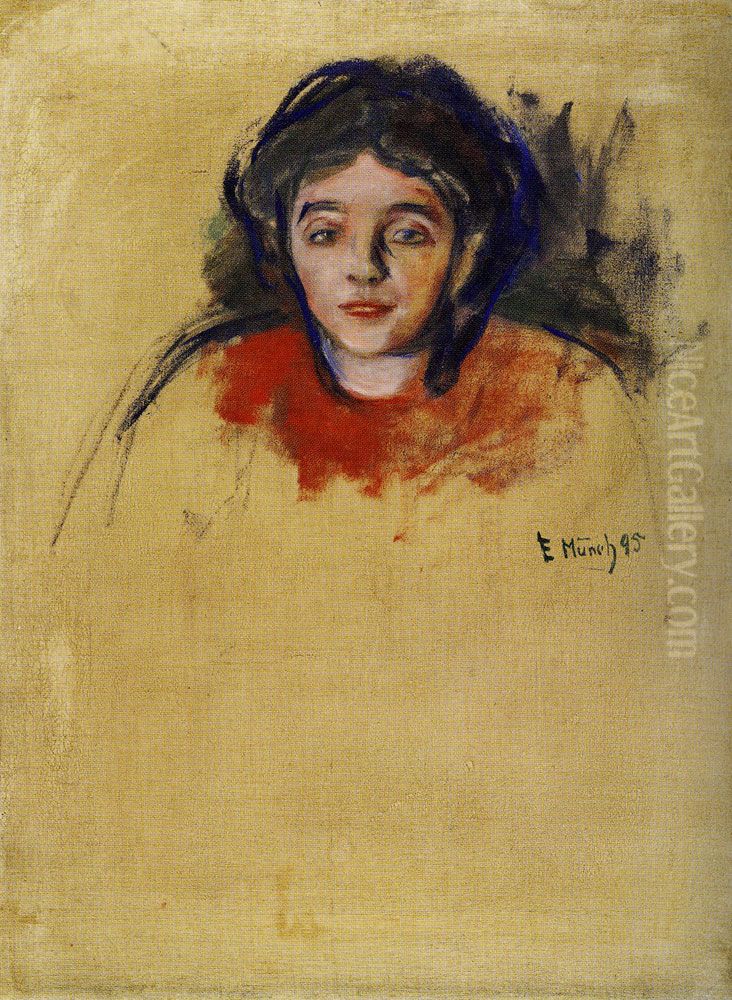 Portrait Study Oil Painting by Edvard Munch