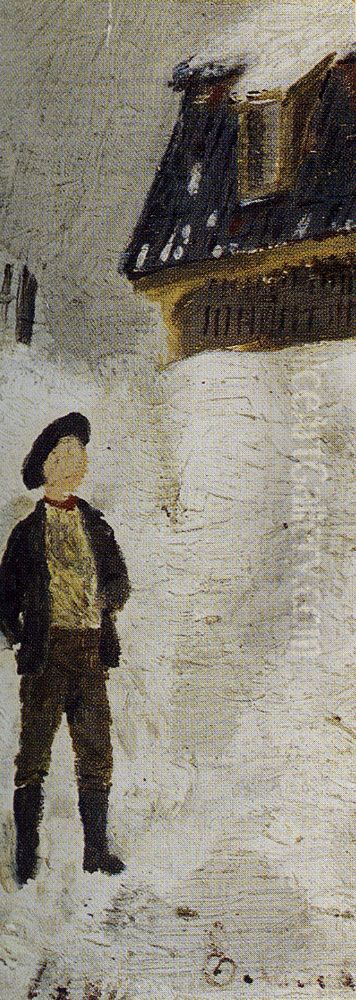 Boy in Snow Oil Painting by Edvard Munch