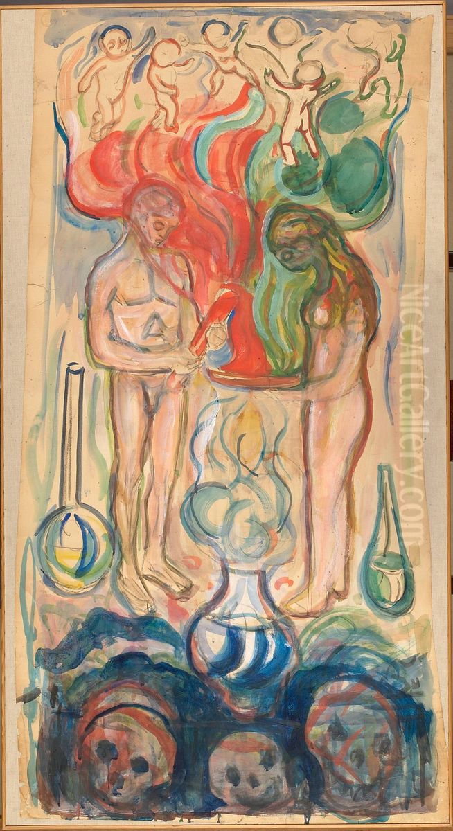 Chemistry Oil Painting by Edvard Munch